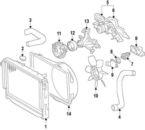 Radiator & Components for 2015 Toyota Tundra #1