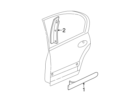 Malibu EXTERIOR TRIM - REAR DOOR