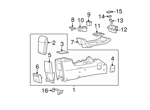 Body/Center Console for 2005 Ford Escape #3