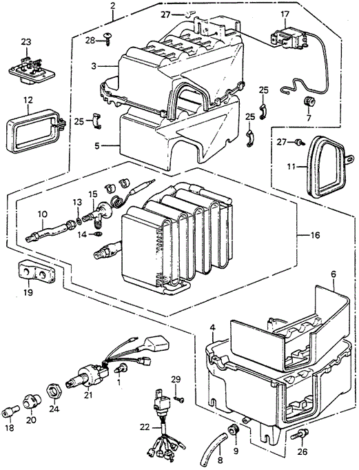 BODY / AIR CONDITIONING/A/C UNIT (SANDEN) for 1985 Honda ACCORD HATCHBACK #1