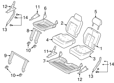 Body/Rear Seat Components for 2005 Ford Expedition #3