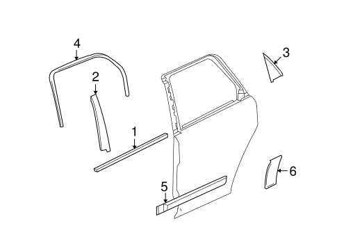 Torrent EXTERIOR TRIM - REAR DOOR