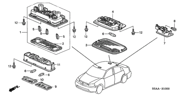 Interior Light for 2004 Honda Civic #1