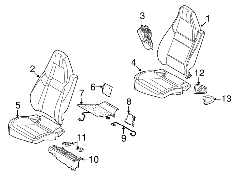 Panamera REAR SEAT COMPONENTS 5