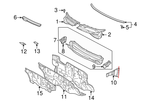 BODY/COWL for 2006 Toyota Corolla #1