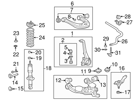 FRONT SUSPENSION/SUSPENSION COMPONENTS for 2003 Toyota Tundra #2