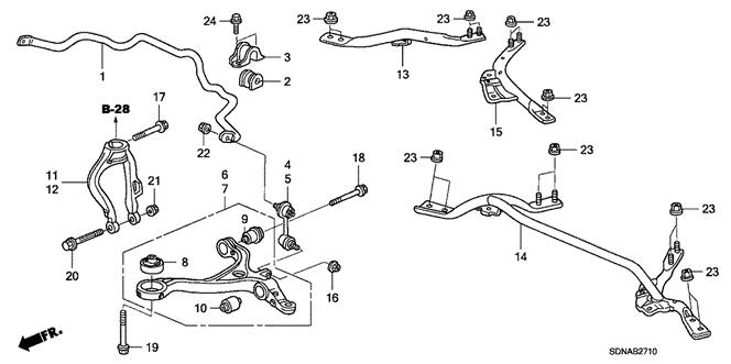 Chassis/Front Lower Arm for 2007 Honda ACCORD COUPE #1