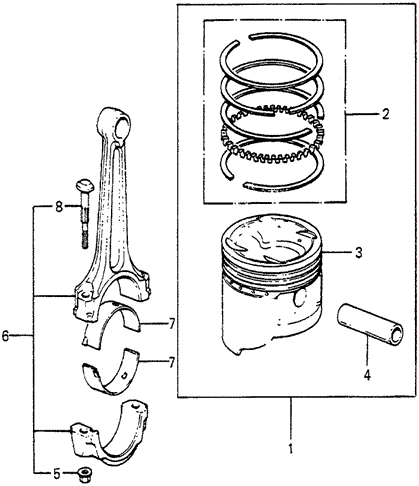 ENGINE/PISTON - CONNECTING ROD for 1985 Honda ACCORD SEDAN #1