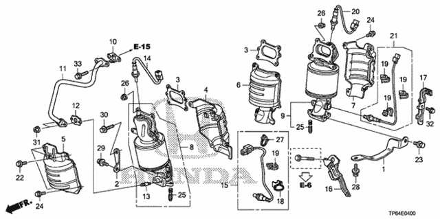 Converter (V6) for 2011 Honda Accord Crosstour #0