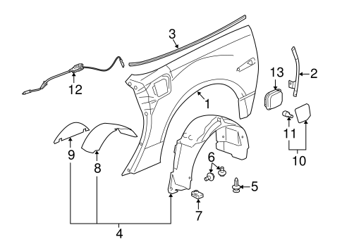 Electrical/Fuel Door for 2005 Chevrolet Corvette #1