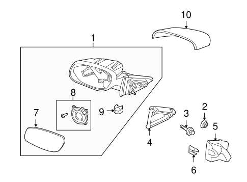 Body/Outside Mirrors for 2017 Ford Taurus #1