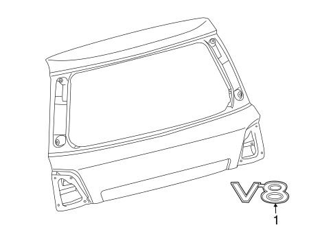 BODY/EXTERIOR TRIM - TAIL GATE for 2015 Toyota Land Cruiser #1