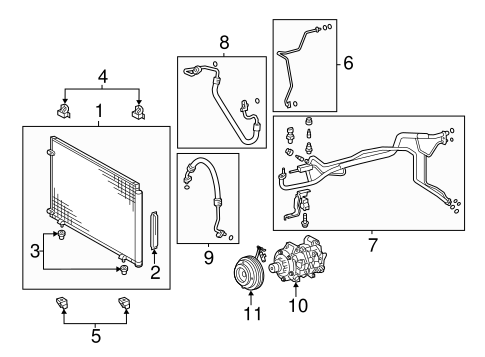 HVAC/CONDENSER, COMPRESSOR & LINES for 2015 Toyota Sienna #2