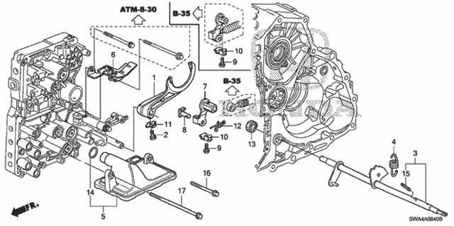 AT Shift Fork for 2008 Honda CR-V #0