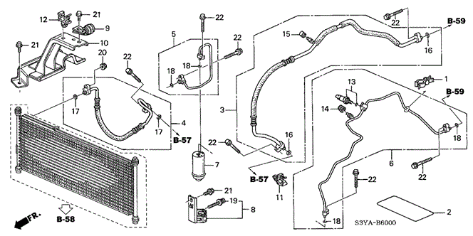 BODY / AIR CONDITIONING/A/C HOSES - PIPES for 2005 Honda INSIGHT #1