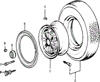 CHASSIS/TIRE - WHEEL DISK for 1978 Honda ACCORD HATCHBACK #1