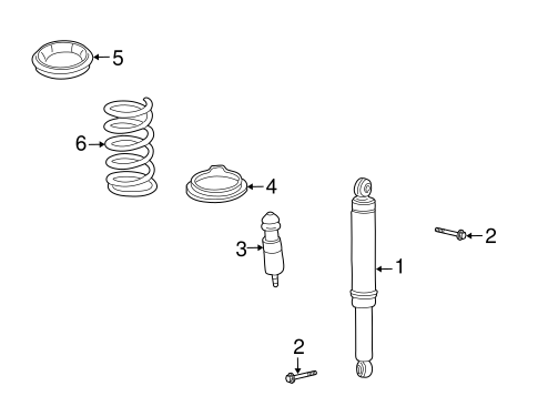 SHOCKS & COMPONENTS Parts for 2008 Saturn Vue #2