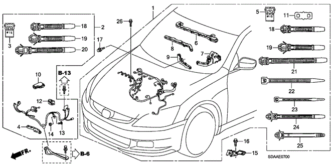 Engine/Engine Wire Harness (L4) for 2007 Honda ACCORD SEDAN #1