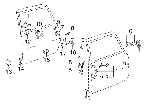 BODY/LOCK & HARDWARE for 1996 Toyota RAV4 #1