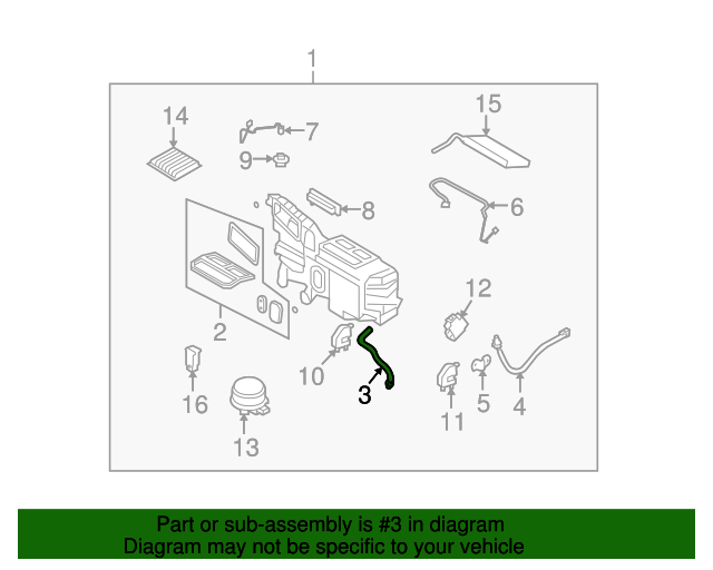 Evaporator Assembly Drain Hose for 2008 Lincoln MKX|7T4Z-19728-A