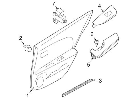 Body/Interior Trim - Rear Door for 2012 Nissan Altima #1