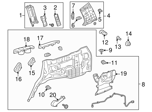 BODY/INTERIOR TRIM - QUARTER PANELS for 2008 Toyota Land Cruiser #2