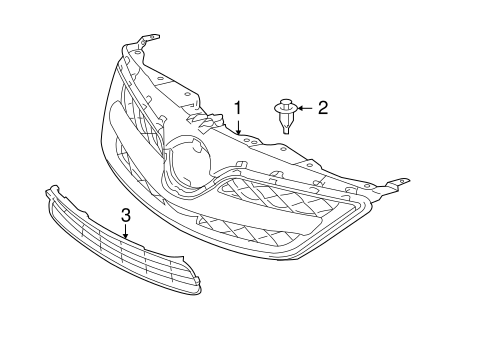 BODY/GRILLE & COMPONENTS for 2012 Toyota Corolla #1