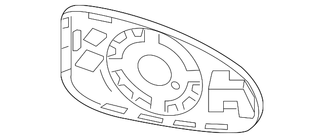 T2R4568 Деталь MIRROR GLASS, RIGHT