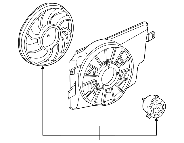 YR3Z8C607AB Деталь FAN ASSY