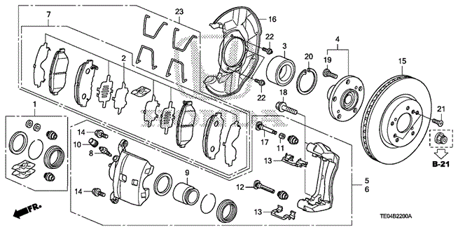 Chassis/Front Brake (1) for 2009 Honda ACCORD COUPE #1