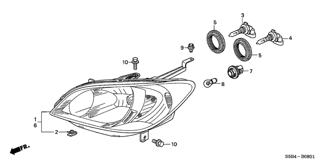 ELECTRICAL / EXHAUST / HEATER / FUEL/HEADLIGHT ('04) for 2004 Honda CIVIC COUPE #1
