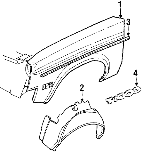 Exterior Trim - Fender for 1986 Pontiac T1000 #0