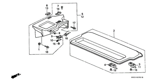 INTERIOR / BUMPER/REAR SHELF for 1989 Honda CIVIC HATCHBACK #1