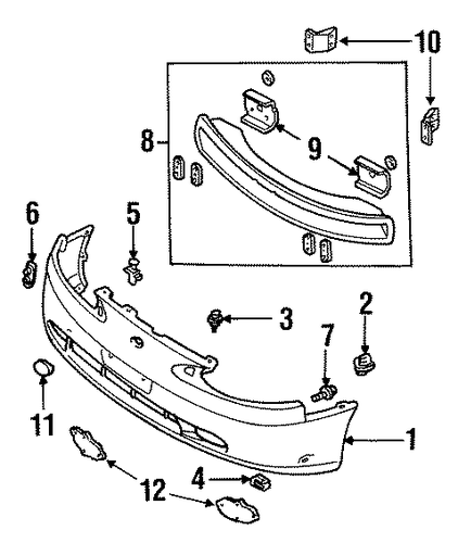 Tracer BUMPER & COMPONENTS - FRONT