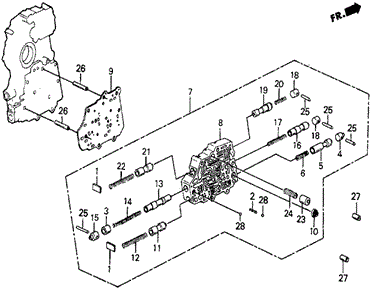 TRANSMISSION - AUTOMATIC/4AT SECONDARY BODY for 1987 Honda CIVIC 5-DOOR #1