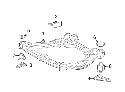 FRONT SUSPENSION/SUSPENSION MOUNTING for 2005 Toyota Solara #1