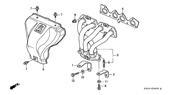 Exhaust Manifold for 2001 Honda Prelude #0