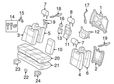 BODY/REAR SEAT COMPONENTS for 2012 Toyota Avalon #1