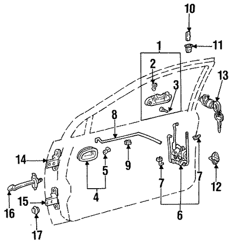 BODY/REAR DOOR for 1997 Toyota Corolla #3