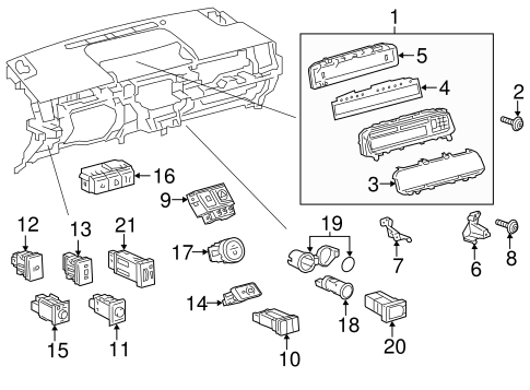 BODY/CLUSTER & SWITCHES for 2015 Toyota Prius V #1