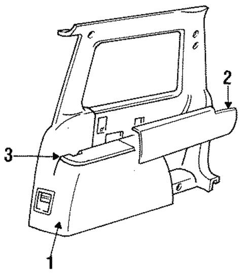 Interior Trim - Side Panel for 1993 Chrysler Town & Country #1