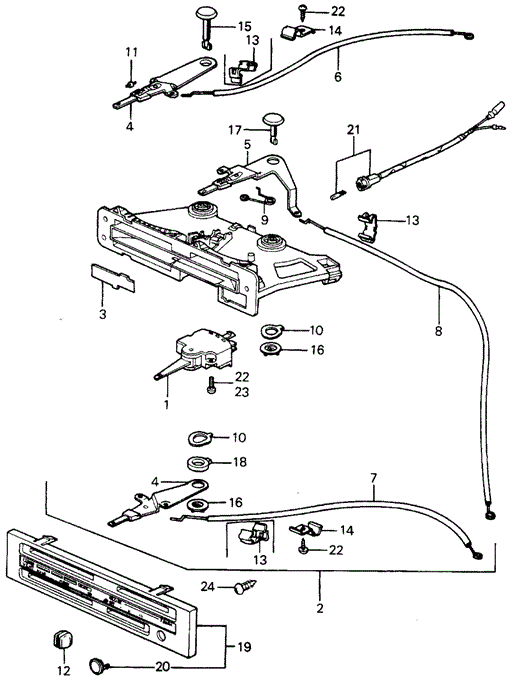ELECTRICAL / EXHAUST / HEATER / FUEL/HEATER LEVER (2) for 1982 Honda CIVIC HATCHBACK #1