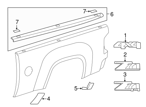 Silverado 2500 HD EXTERIOR TRIM - PICK UP BOX 2