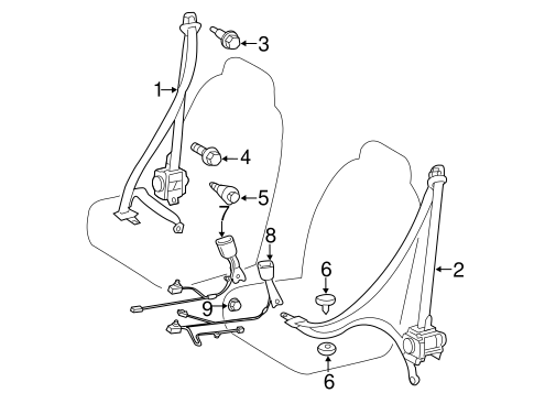 ELECTRICAL/FRONT SEAT BELTS for 2016 Scion tC #1