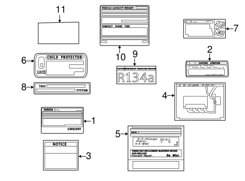 BODY/LABELS for 2003 Toyota Echo #1