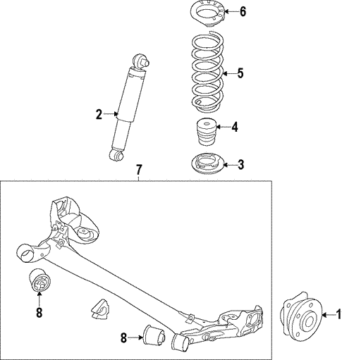 Rear Axle for 2013 Hyundai Accent #0