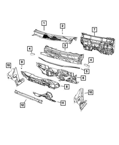 Cowl and Dash Panel for 2015 Jeep Compass #0