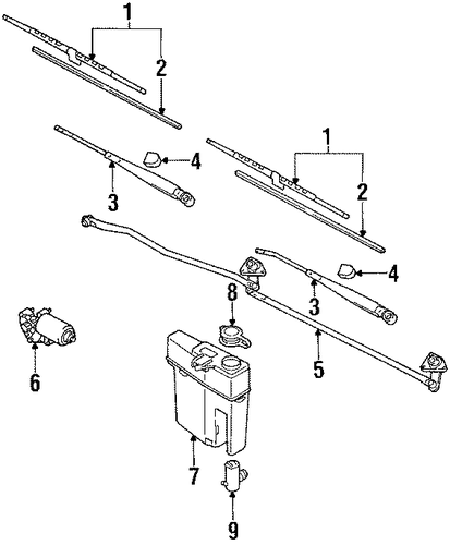 BODY/WIPER COMPONENTS for 1993 Toyota 4Runner #1