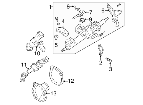 Steering/Steering Column Assembly for 2002 Toyota Solara #1