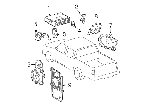 BODY/SOUND SYSTEM for 1997 Toyota Tacoma #1